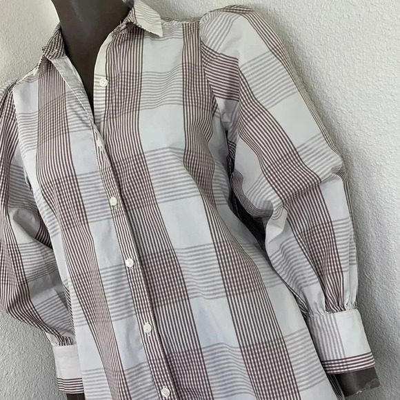 A NEW DAY Long Sleeve  Button Down Long Tunic Shirt Dress Women Size XS - Picture 6 of 14